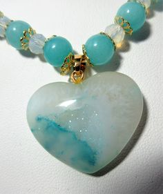 Geode Heart Necklaceturquoise Agate Heart Necklaceturquoise - Etsy Blue Heart-shaped Spiritual Necklace, Turquoise Heart-shaped Gemstone Bead Jewelry, Turquoise Heart Necklace For Gift, Heart-shaped Agate Jewelry With Natural Stones, Heart Shaped Agate Jewelry With Natural Stones, Turquoise Heart Necklace For Valentine's Day, Turquoise Aquamarine Healing Necklace, Heart-shaped Agate Jewelry For Healing, Heart-shaped Agate Healing Jewelry