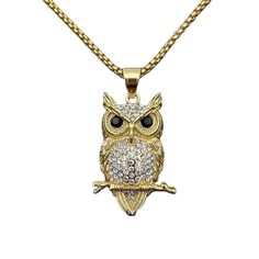 PRICES MAY VARY. ICED OUT OWL TREE BRANCH NECKLACE FOR MEN- Owls are the symbol of wisdom and knowledge. With gold owl pendant, owl animal necklace can incredibly boost your confidence and greatly show your personality holding its own in any situation. PREMIUM MATERIALS- Durable and sophisticated, Hip Hop owl necklace features stainless steel. Owl pendant necklace is also a clear demonstration of superb craftsmanship, offering resistance to wear. Gold tone owl necklace is totally skin-friendly a Necklace For Men Gold, Tree Branch Necklace, Celtic Owl, Owl Animal, Gold Owl, Steampunk Pendant, Owl Tree, Owl Pendant Necklace, Branch Necklace