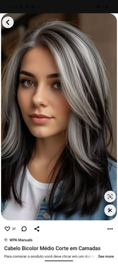 Gray Peekaboo Hair, Dark Underneath Hair, Grey Hair Coverage, Grey Hair Transformation, Peekaboo Hair, Grey Hair Inspiration, Layered Haircuts For Medium Hair, Dyed Blonde Hair, Balayage Hair Dark