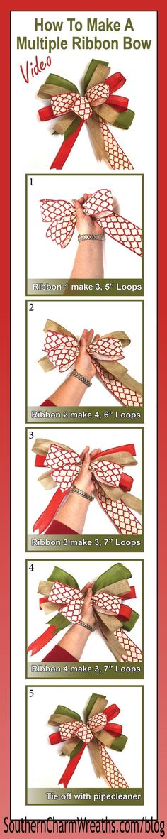 how to make a multiple ribbon bow