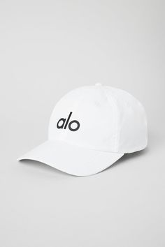 Performance Off-Duty Cap - White | Alo Yoga Classic Six-panel Dad Hat For Sports, Classic Trucker Hat With Curved Bill For Sports, Classic Curved Bill Trucker Hat For Sports, Adjustable Moisture-wicking Baseball Cap With Curved Visor, Classic Sports Fitted Hat With Curved Visor, Curved Brim Baseball Cap For Golf, Classic Sports Hat With Curved Bill, Classic Snapback Hat With Curved Brim For Sports, Classic Sports Trucker Hat With Curved Visor