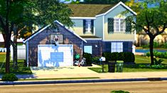 448 Honey Cove Way - 30x20 - Residential | Patreon Urban Cc Finds, Sims 4 Restaurant, Black Simmer, Sims Packs