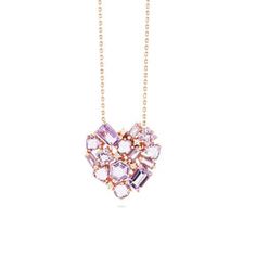 14K ROSE DE FRANCE HEART NECKLACE – jaimiegellerjewelry