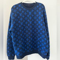 Brand Louis Vuitton Size Xl Condition Very Good Selling For Good Price Louis Vuitton Sweater, Louis Vuitton Blue, Blue Crew, Sweaters Crewneck, Limited Time, Color Blue, Men Sweater, Louis Vuitton, Crew Neck