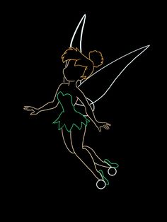 a drawing of a woman with a surfboard in her hand on a black background