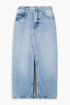 Faded Denim, Denim Midi Skirt, Clothing Care, Frame Denim, Light Denim, Lingerie Sleepwear, Ulla Johnson, Midi Skirt, Dolce And Gabbana