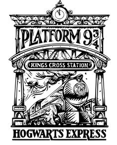 the hogwart's express logo for platform 9 kings cross station