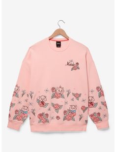 Disney Christmas Outfits, Elegant Lettering, Aristocats Marie, Star Wars Sith, The Aristocats, Beautiful Library, Marie Aristocats, Disney Handbags, Embroidered Crewneck