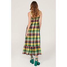 Multicolor plaid cotton (100% Cotton). A-line. Sleeveless. Square neck. Side zipper closure. 45" from shoulder to hemline. Imported. Preppy Plaid, Plaid Bow, Bow Dress, Rent The Runway, Closet Designs, Spring Summer Dress, Plaid Dress, Dress With Bow, Kate Spade New York