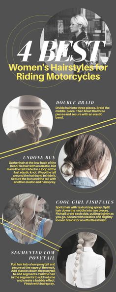 Motorcycle Hairstyles For Women, Motorcycle Hair, Motorcycle Hairstyles, Biker Bar, Middle Hair, Helmet Hair, Biker Babe, 2023 Hair, Split Hair