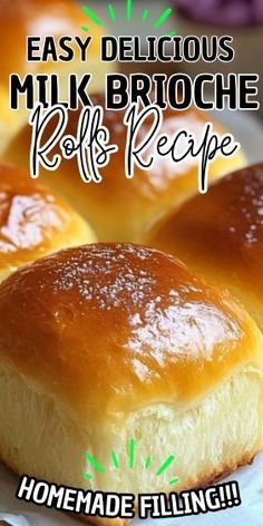 homemade delicious milk and cheese rolls recipe on a plate