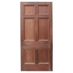 an open wooden door on a white background