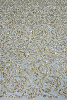 Gold Floral Embroidered Elegant Fabric, Elegant Gold Fabric With Floral Embroidery, Elegant Gold Floral Embroidered Fabric, Elegant Gold Embroidered Fabric With Floral Design, Gold Floral Embroidered Fabric For Reception, Gold Embroidered Sequin Fabric For Reception, Gold Lace Sequin Fabric For Party, Glamorous Gold Embroidered Fabric For Wedding, Gold Floral Embroidered Lace Fabric