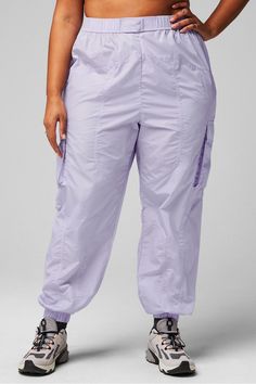 Lightweight Cargo Jogger Fabletics purple female Activewear >> Womens >> Bottoms >> Pants & Joggers >> Joggers plus Everyday External Pocket Faux Snap, Female Activewear, Parachute Pant, Activewear Fashion, Cargo Joggers, Nylon Fabric, Active Wear For Women, Bottoms Pants, Womens Bottoms