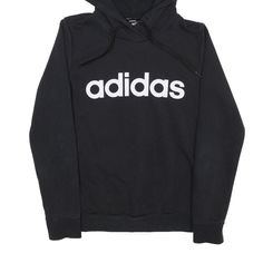 Item is in good used condition. >Size: XS >Armpit To Armpit: 17" >Armpit To Cuff: 20" >Collar To Hem: 22" Black Adidas Logo Long Sleeve Hoodie, Black Adidas Logo Hoodie For Streetwear, Black Adidas Logo Hoodie In Athleisure Style, Black Adidas Hoodie Sporty Style, Adidas Black Hoodie Sweatshirt, Black Adidas Logo Hoodie, Black Adidas Logo Sportswear Hoodie, Black Adidas Hoodie Sportswear, Black Adidas Sportswear Hoodie