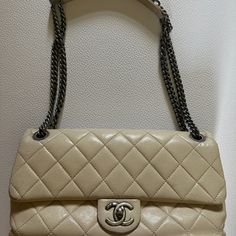 Chanel Authentic Shoulder Bag With Strap. Chanel Bags, Chanel Bag, Limited Time, Chanel, Bag Lady, Shoulder Bag, Cream, Color