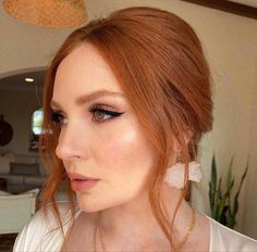 Bridesmaid Make Up Redhead, Redhead Formal Makeup, Fall Bridesmaids Makeup, Boho Wedding Makeup Redhead, Simple Wedding Makeup Natural Looks Red Hair, Bridal Makeup Fair Skin Red Hair, Bridal Makeup Pale Skin Red Hair, Terracotta Bridal Makeup, Wedding Make Up Redhead