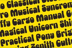 the words are written in black on a yellow background with white lettering that reads classical music