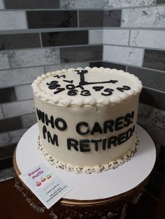 #sweetpuffsatl Retirement Cakes For Men, Funny Retirement Cakes, Retirement Cake Ideas For Men, Retirement Cake Ideas, Cupcake Themes, Work Retirement Party Ideas, Happy Retirement Cake, Retirement Clock, Clock Cake