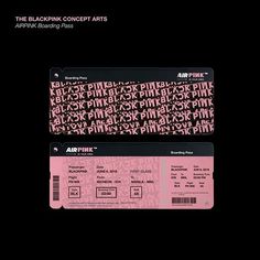 the blackpink concert arts - airplan boarding pass album cover art print