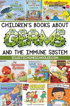 children's books about germs and the immun system with text overlay