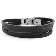 Black & Black Roy Leather Bracelet | In stock! | Lucleon Modern Leather Bracelet With Metal Black Band, Modern Metal Leather Bracelet With Black Band, Double Band Leather Strap Jewelry, Leather Double Band Bracelet With Leather Strap, Modern Black Leather Bracelet With Stainless Steel Clasp, Adjustable Double Band Leather Bracelet, Modern Double Band Leather Bracelets, Everyday Leather Bracelet With Stainless Steel Clasp, Adjustable Black Leather Bracelets