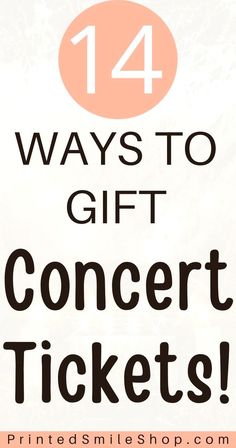 This post is about concert ticket gifts and how to gift concert tickets. Read the best ideas for planning a concert ticket gift surprise to help you have a fun concert ticket reveal. Find out more about printable concert ticket templates at printedsmileshop.com Ways To Gift Concert Tickets, Gifting Concert Tickets, Concert Ticket Gift, Concert Ticket Template, Gift Template, Best Gift Baskets, Concert Ticket, Ticket Template, Reveal Ideas