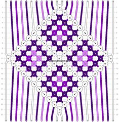 an image of a purple and white pattern with lines in the center, as well as dots