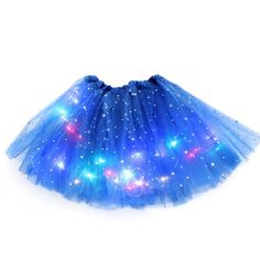 Led Light Up Ballerina Tutu Skirt Girls Adults Fairy Lights Stars Moon Sequins New - Never Used; In Original Packaging, No Tag One Size - Fits Kids And Adults Color: Blue Stars And Moon Sequins All Over Built In Led Fairy Lights Can Use With And Without Lights Elastic Waist - Generous Stretch Pocket For Led Switch Approximate Measurements: Length: 15” Waist (Not Stretched): 9” Waist (Stretched): 21” Ships From A Smoke Free, Pet Free Home Cute Blue Party Skirt, Summer Costume Party Blue Skirt, Blue Summer Skirt For Costume Party, Blue Skirt For Summer Costume Party, Purple Tulle Skirt, Led Tutu, Led Glow Lights, Led Clothing, Blue Tutu