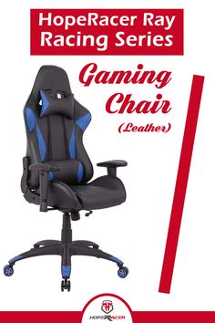 a gaming chair with the text hoperacer ray racing series gaming chair leathers