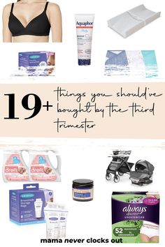 These are the essentials you need to have bought by your third trimester! You will need these things for your final weeks of pregnancy, for giving birth and in the first few weeks with your baby. Nothing but the absolute essentials to help you in those crucial weeks! #pregnancy #newborn #baby #thirdtrimester Third Trimester Checklist Week By Week, Pampers Easy Ups, Weeks Of Pregnancy, Planning Pregnancy, Baby Registry Checklist, Pregnancy Must Haves