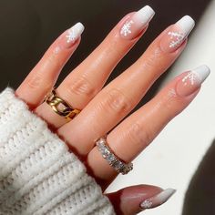 FREE SHIPPING ON ORDERS $9.95+ Buy 3 Get 1 More Free CODE: 4YOU Buy 5 Get 5 More Free CODE: 5FREE Christmas Press On Nails, Press On Nails Medium, Coffin Press On Nails, Snowflake Nails, Nails Medium, Nails For Women, Stick On Nails, Xmas Nails, Girls Nails