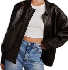 Trendy Oversized Leather Outerwear, Chic Oversized Brown Leather Jacket, Chic Oversized Leather Jacket For Fall, Oversized Faux Leather Outerwear For Fall, Oversized Faux Leather Jacket For Fall, Oversized Brown Leather Outerwear, Oversized Leather Outerwear For Fall, Trendy Oversized Faux Leather Jacket, Oversized Trendy Faux Leather Jacket