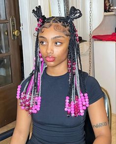 Box Braids Hairstyles For Black Women, Cute Braided Hairstyles, Braided Hairstyles For Teens, Quick Braided Hairstyles, Cute Box Braids Hairstyles, Protective Hairstyles Braids, Pretty Braided Hairstyles, Girls Hairstyles Braids, Nail Swag