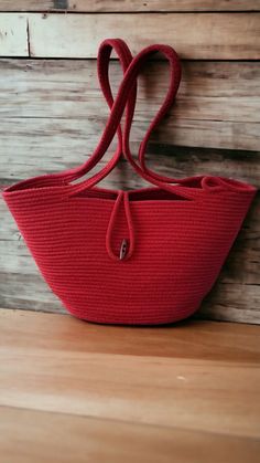 Large red bag dimensions 50*30*30 User 🌊👜 Ready for Beach Adventures: Red Cotton Rope Beach Bag This fabulous handmade red beach bag is the perfect choice to elegantly and practically complete your beach days and daily adventures! With its simple design and durable cotton rope material, it combines both style and functionality seamlessly. 🏖️ Ideal for Beach and Daily Use This bag is perfect for carrying with you while sunbathing on the beach or shopping. It's also a chic option for your daily Red Rectangular Bucket Bag With Large Capacity, Red Large Capacity Rectangular Bucket Bag, Red Rectangular Large Capacity Bucket Bag, Casual Red Rectangular Bag, Red Satchel Beach Bag For Daily Use, Red Double Handle Beach Bag For Travel, Red Canvas Shopping Bag, Red Rectangular Casual Bucket Bag, Red Rectangular Beach Bag For Everyday Use