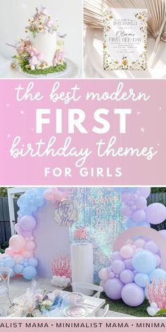 the best modern first birthday themes for girls