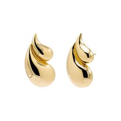 Enhance your jewelry collection with the Solid Double Graduated Teardrop Stud Earrings from Adina Eden. Crafted from high-quality brass and plated with luxurious 14K gold, these earrings feature a stunning double teardrop design that exudes elegance and sophistication. Measuring 17 mm by 35 mm, these earrings are the perfect size to make a bold yet refined statement. The secure post backs ensure a comfortable and reliable fit, making them ideal for both everyday wear and special occasions. Sold Plate Size, Gold Earrings Studs, Stud Earring, Eden, Gold Earrings, Jewelry Collection, Everyday Wear, Gold Plate, Plating