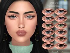 an animated image of a woman's eyes and eyebrows