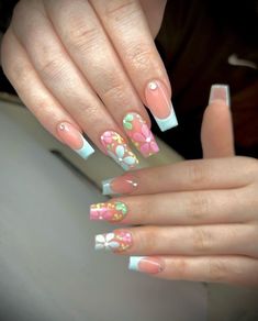 cute nails, summer nails, pastel nails Summer Nails Pastel, Cute Nails Summer, Nails Pastel, Nails Summer Nails, Happy Nails, Nails Summer, Pastel Nails, April 22, Blue Nails