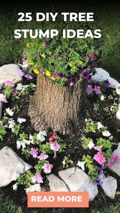 the 25 diy tree stump ideas are easy to make and great for your garden