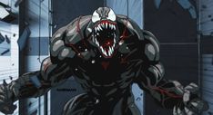 an animated image of a monster with sharp teeth