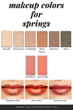 Makeup For Spring Skin Tone, True Spring Makeup Looks, True Spring Neutrals, Light Spring Makeup Look, Spring Skin Tone