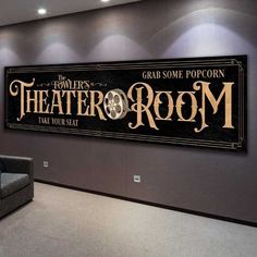 the theater room is clean and ready for guests to use