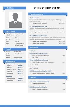 a professional resume template with blue accents