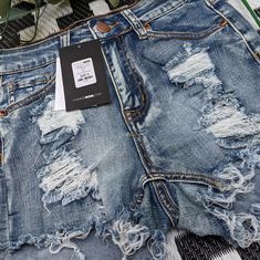 Fashion Nova Jean Shorts Size Small Brand New, Never Worn Tags Attached Comes From A Hypoallergenic Pet, Non Smoking Home ********Offers Welcome*********** No Lowballing High Waist Ripped Blue Bottoms, Ripped Blue Short Bottoms, Blue Ripped Short Bottoms, Summer Ripped High-waisted Shorts, Ripped Blue Shorts, Summer High-waisted Ripped Shorts, Ripped High Rise Summer Bottoms, Blue Ripped Short Leg Bottoms, Ripped Short Summer Bottoms