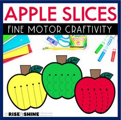 apple slices fine motor craftivity for kids