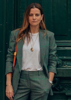 The coolest street style from a woman who knows Paris better than anyone else. Style Inspiration Spring Summer, Leopard Print Coat, French Girl Style, Being A Mom, Safari Jacket, Checked Blazer, Print Coat, Work Looks