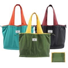 PRICES MAY VARY. LARGE CAPACITY AND STURDY: our tote size is 17.3x16.5 inches, the shoulder strap length is 11.8 inches, the capacity of 4 gallons, can accommodate a lot of miscellaneous items, is made of very strong nylon fabric, strong load and strong and durable,This set has three bags that are different colors， can meet the daily shopping use DRAWSTRING OPENING AND INSIDE POCKET：Our shopping bags are designed with a unique drawstring closure for enhanced privacy and security. You can use it Travel Beach Bag, Bright Bag, Bags Ideas, Miscellaneous Items, Grocery Bags, Going On A Trip, Reusable Shopping Bags, Reusable Grocery Bags, Dining Storage