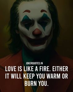 the joker quote with an image of it's face and his name on it