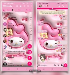 the pink hello kitty theme on this phone is very cute